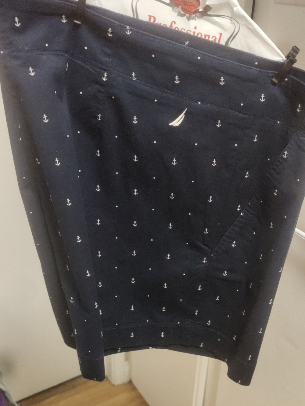 Women's Nautica 12 Navy Anchor Print Shorts